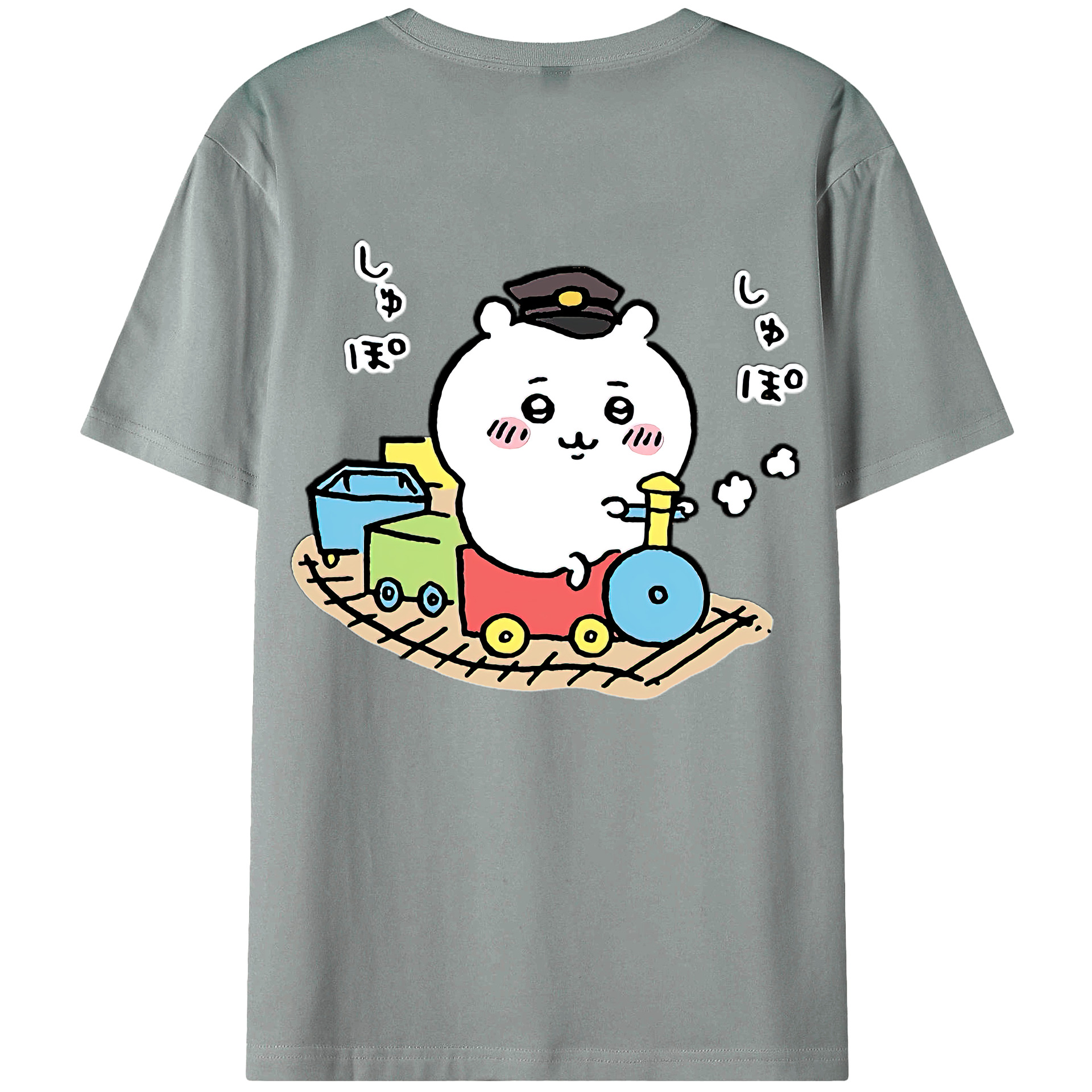 （画像用） ちいかわ ちいかわ Chii-kawa chiikawa 綿100％ メンズ半袖Tシャツ（バックプリント） 通気性